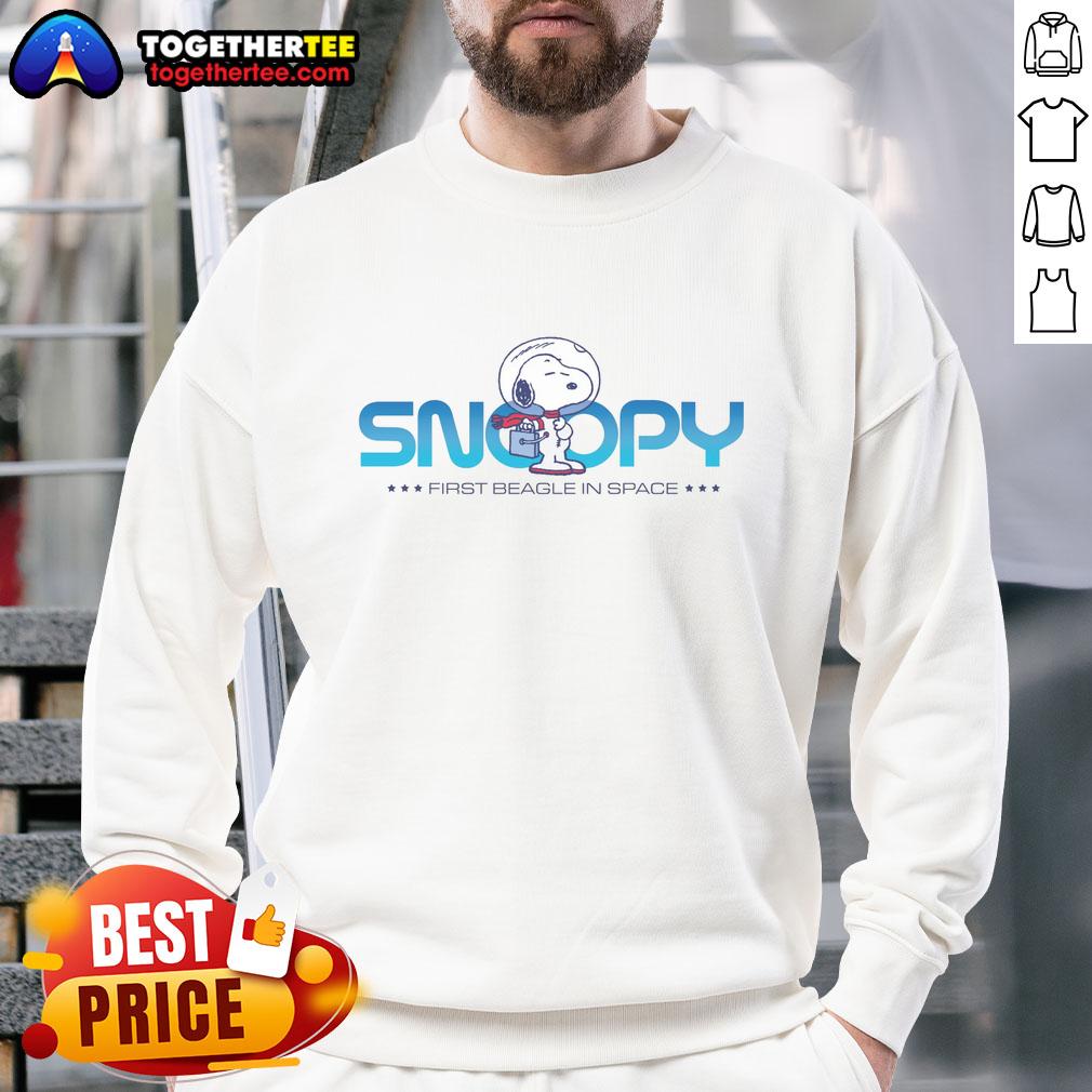 Nice Peanuts Snoopy Beagle Roaming In Space T-Shirt - Image 5