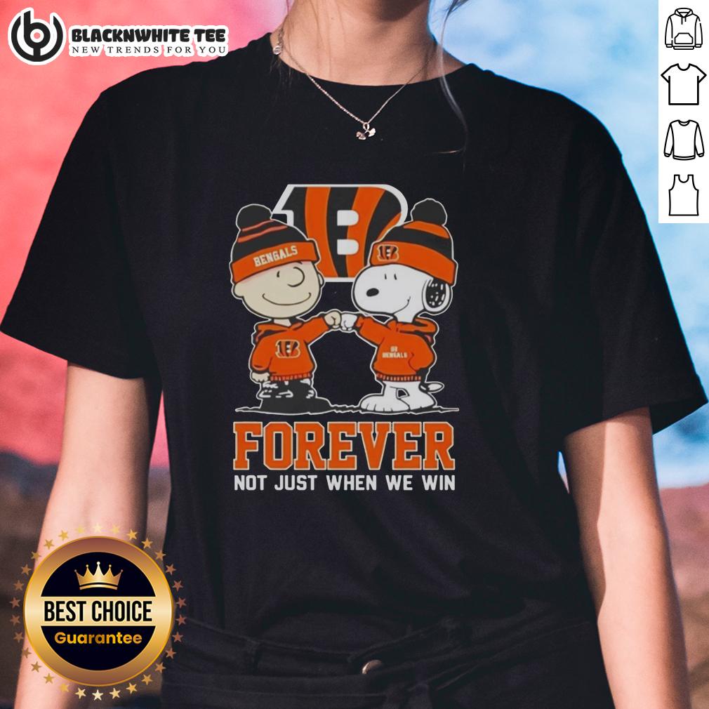 Premium Peanut Snoopy Charlie Brown Cincinnati Bengals Forever Not Just When We Win T-Shirt - Image 3