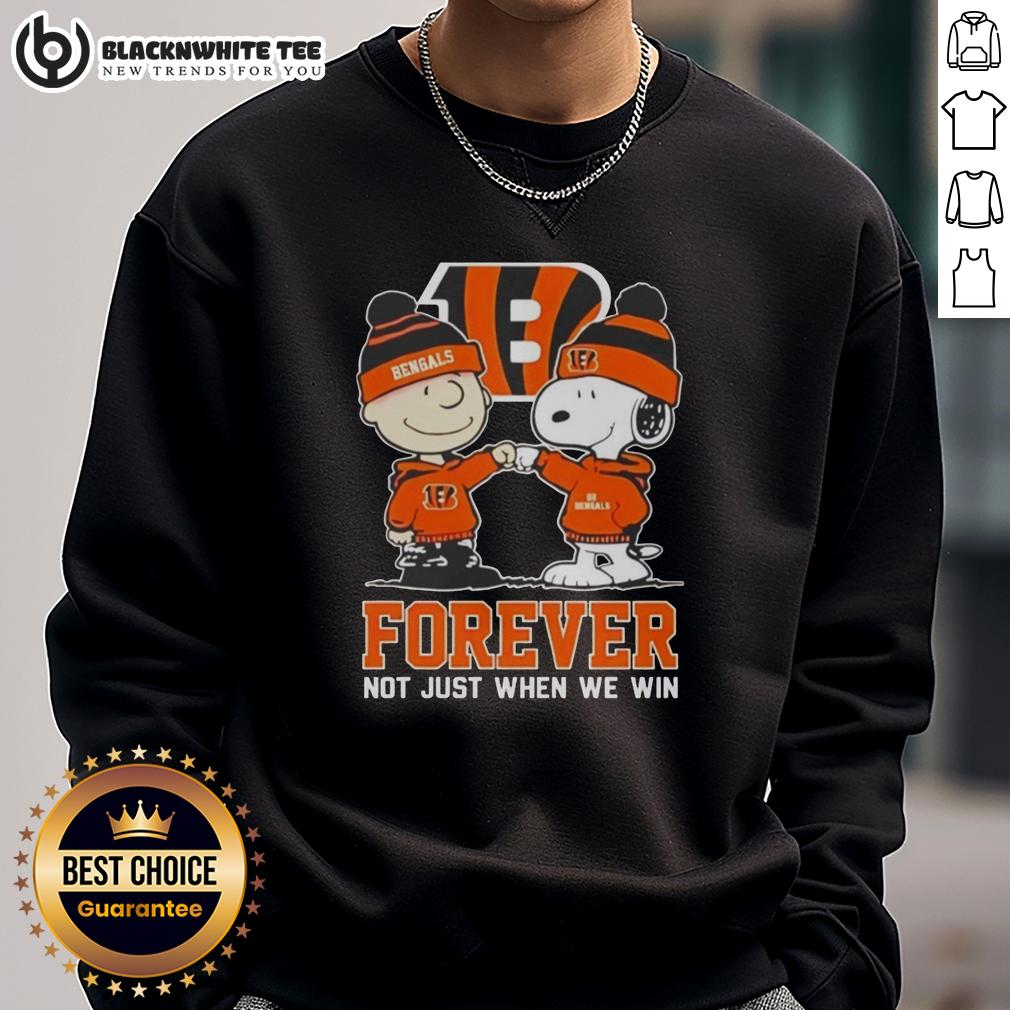Premium Peanut Snoopy Charlie Brown Cincinnati Bengals Forever Not Just When We Win T-Shirt - Image 5
