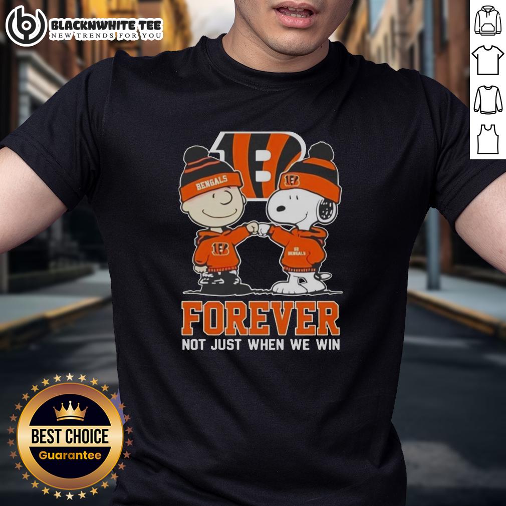 Premium Peanut Snoopy Charlie Brown Cincinnati Bengals Forever Not Just When We Win T-Shirt