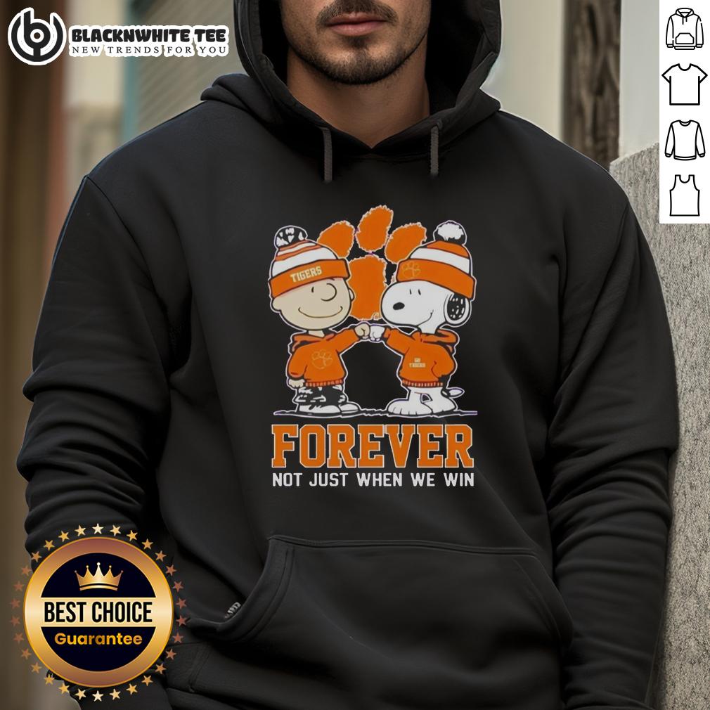 Premium Peanut Snoopy Charlie Brown Clemson Tigers Forever Not Just When We Win T-Shirt - Image 2