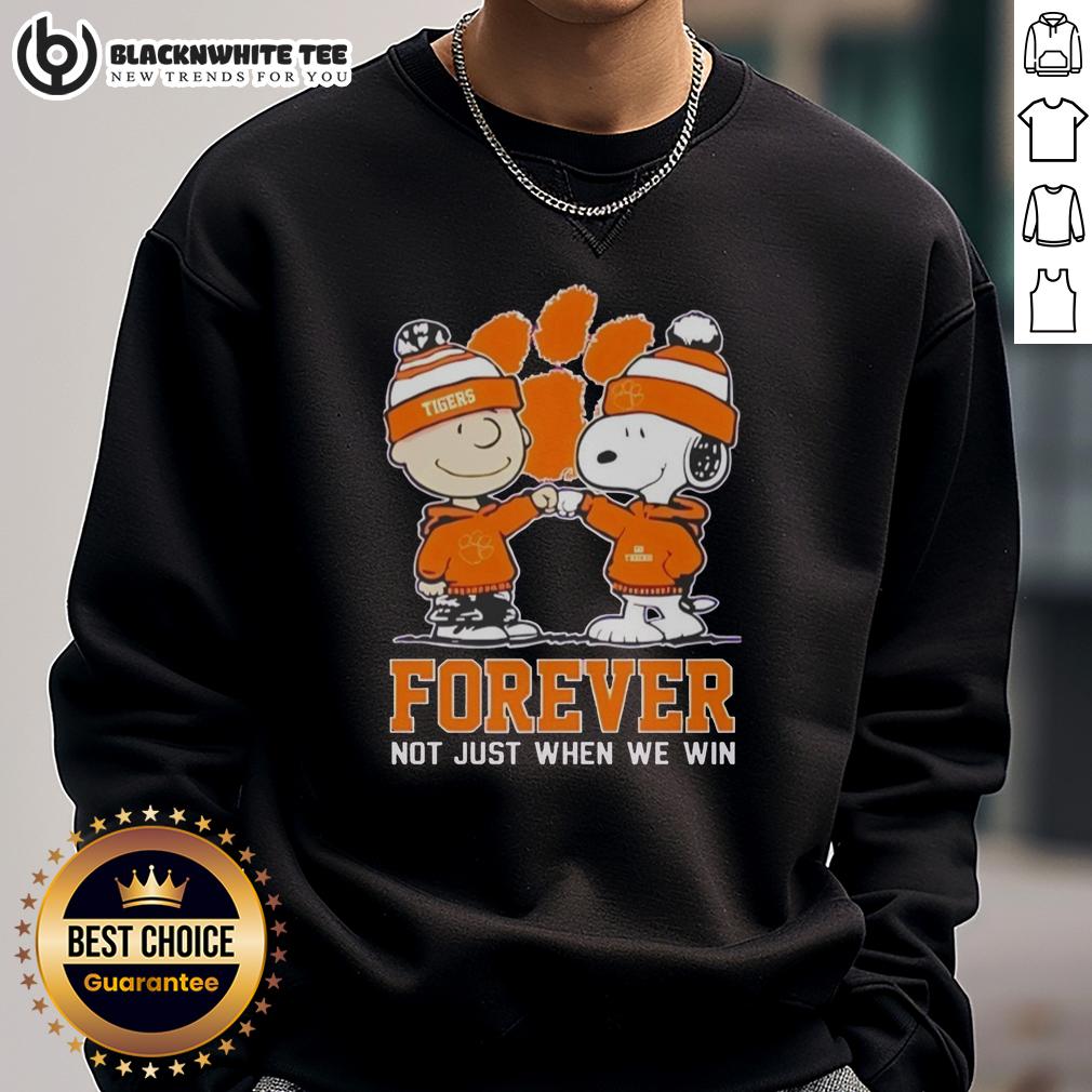 Premium Peanut Snoopy Charlie Brown Clemson Tigers Forever Not Just When We Win T-Shirt - Image 5