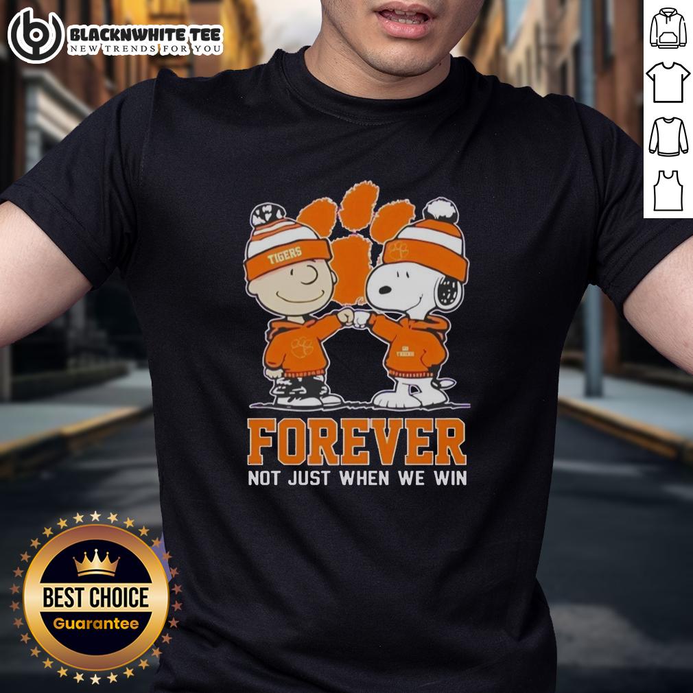 Premium Peanut Snoopy Charlie Brown Clemson Tigers Forever Not Just When We Win T-Shirt