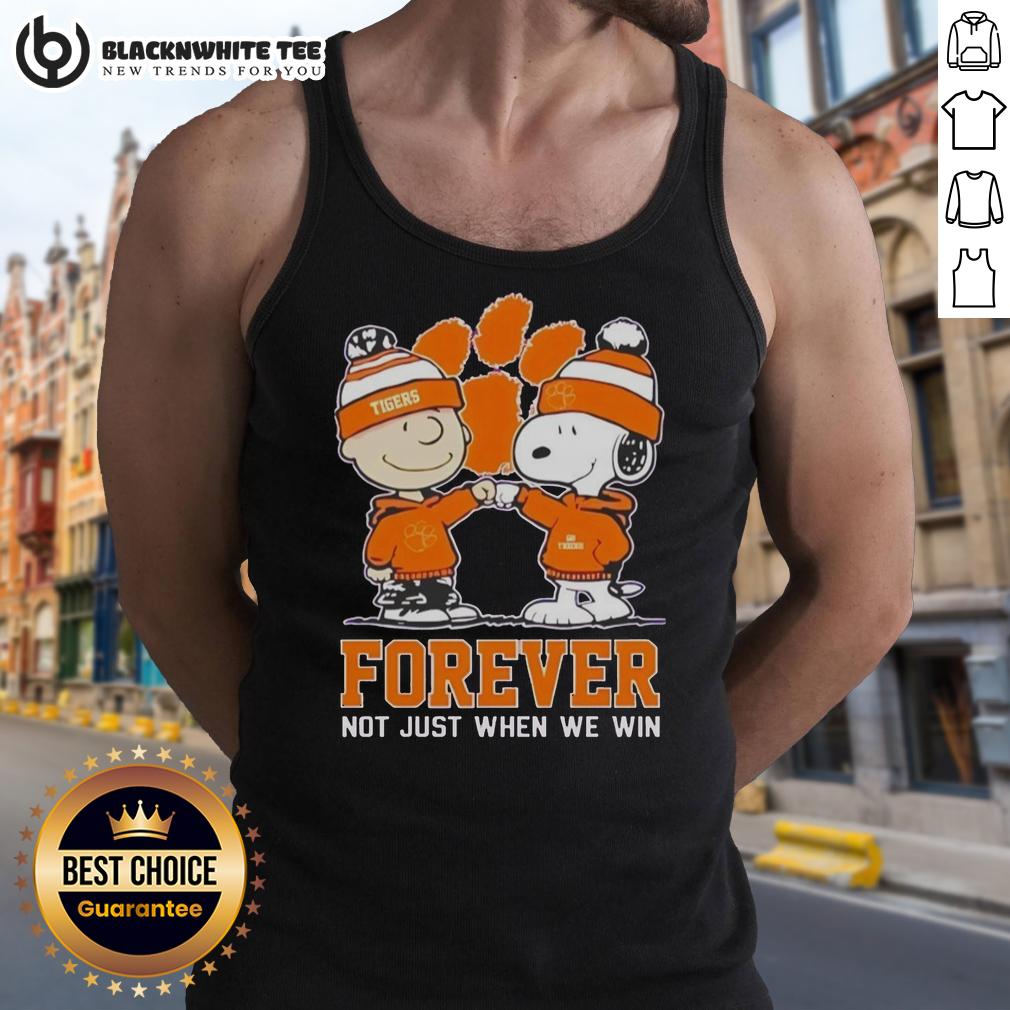 Premium Peanut Snoopy Charlie Brown Clemson Tigers Forever Not Just When We Win T-Shirt - Image 4