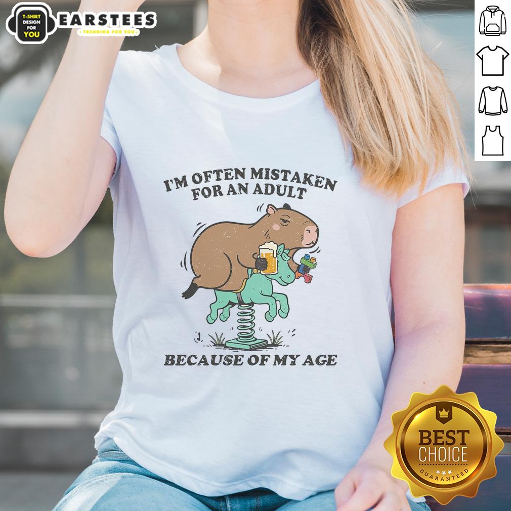 Awesome I'm Often Mistaken For An Adult Because Of My Age Capybara T-Shirt - Image 4