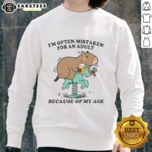 Alternative view of Awesome I'm Often Mistaken For An Adult Because Of My Age Capybara T-Shirt