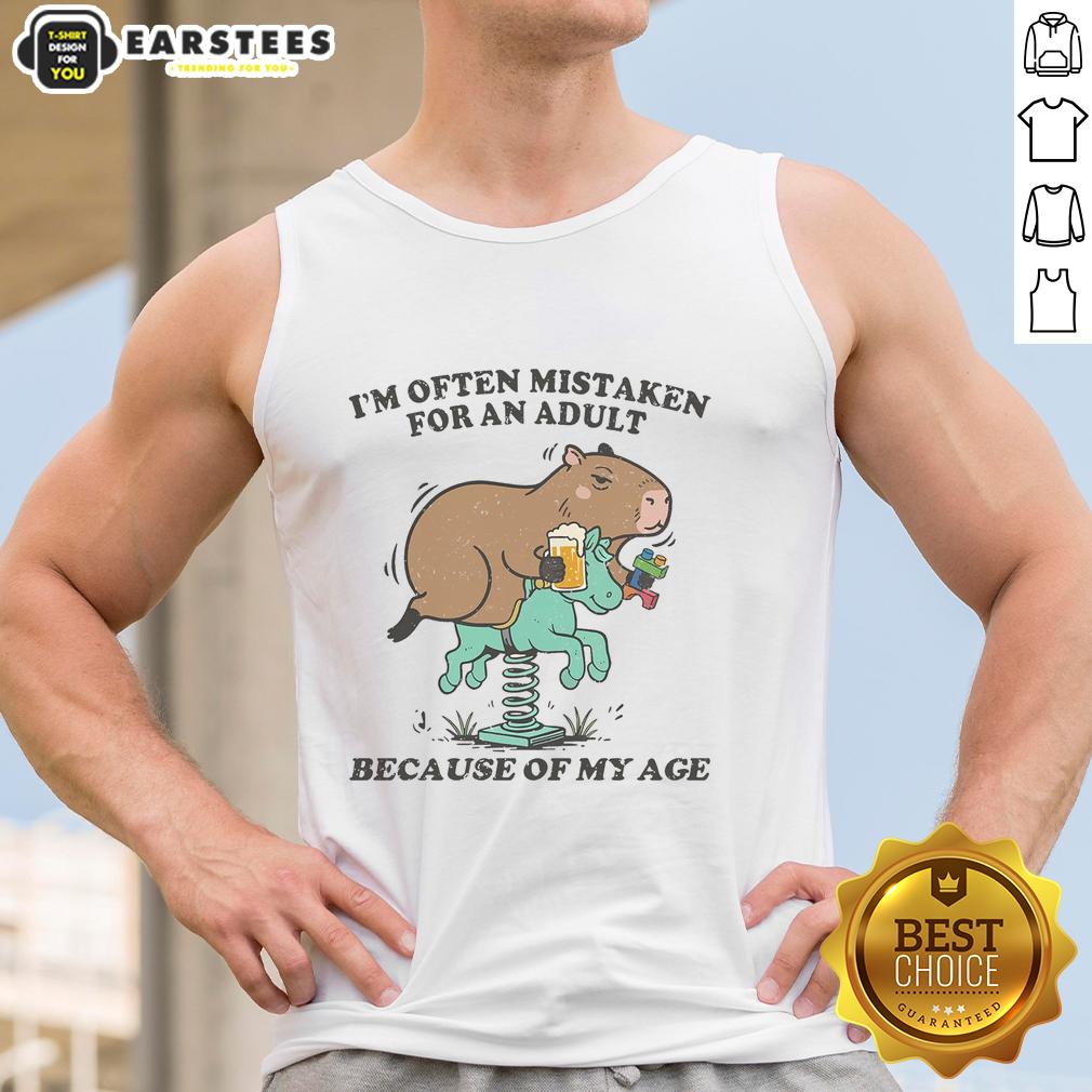 Awesome I'm Often Mistaken For An Adult Because Of My Age Capybara T-Shirt - Image 3