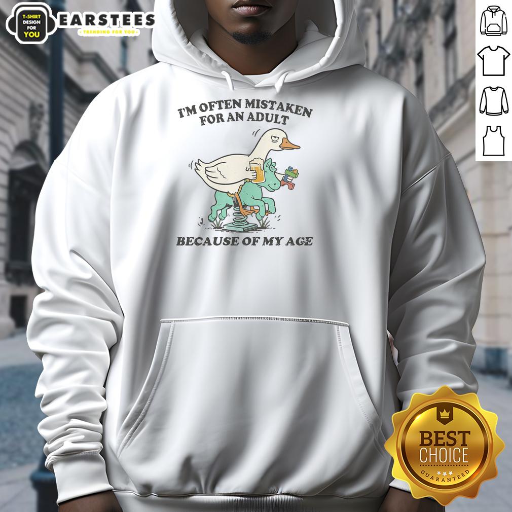 Awesome I'm Often Mistaken For An Adult Because Of My Age Duck T-Shirt - Image 2