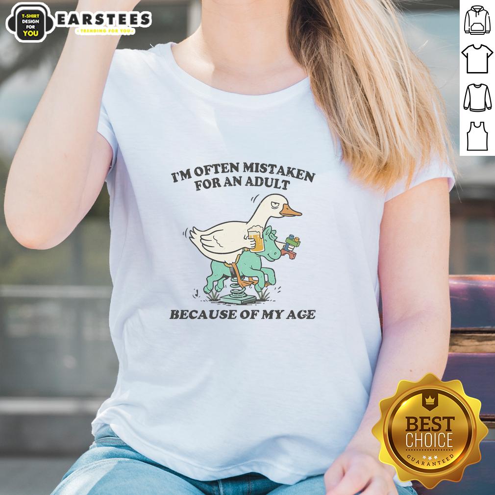 Awesome I'm Often Mistaken For An Adult Because Of My Age Duck T-Shirt - Image 3