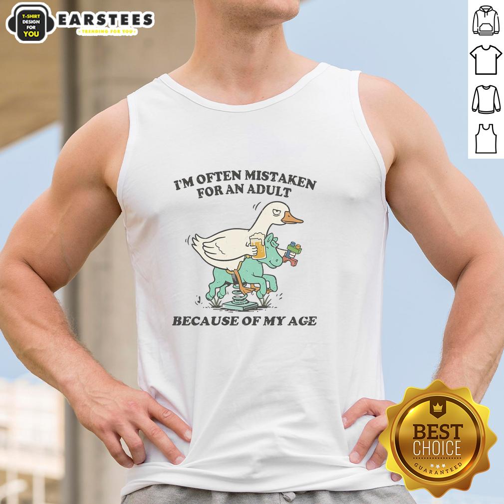 Awesome I'm Often Mistaken For An Adult Because Of My Age Duck T-Shirt - Image 4