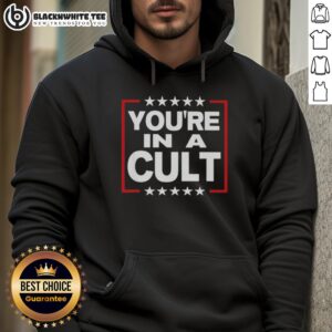 Alternative view of Good You're In A Cult Satirical Political Statement Stars T-Shirt