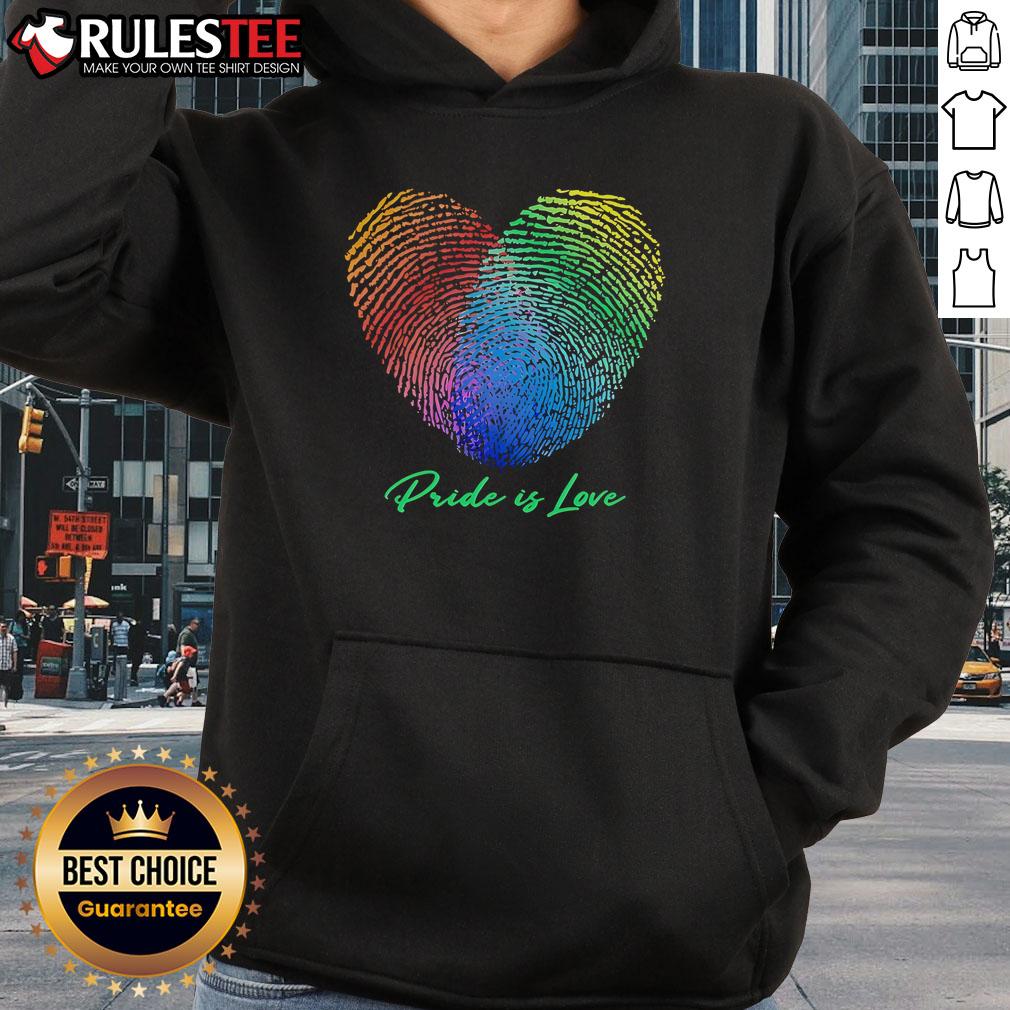 Nice Fingerprint Heart Pride Is Love T-Shirt - Image 2