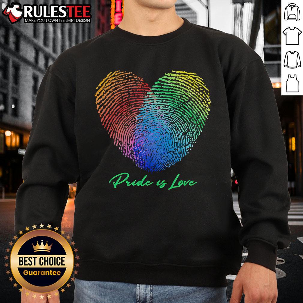 Nice Fingerprint Heart Pride Is Love T-Shirt - Image 5