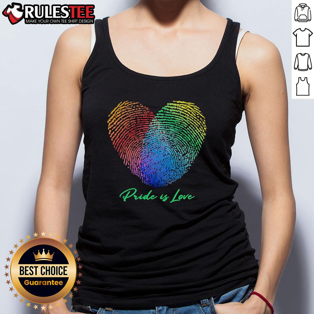 Nice Fingerprint Heart Pride Is Love T-Shirt - Image 4