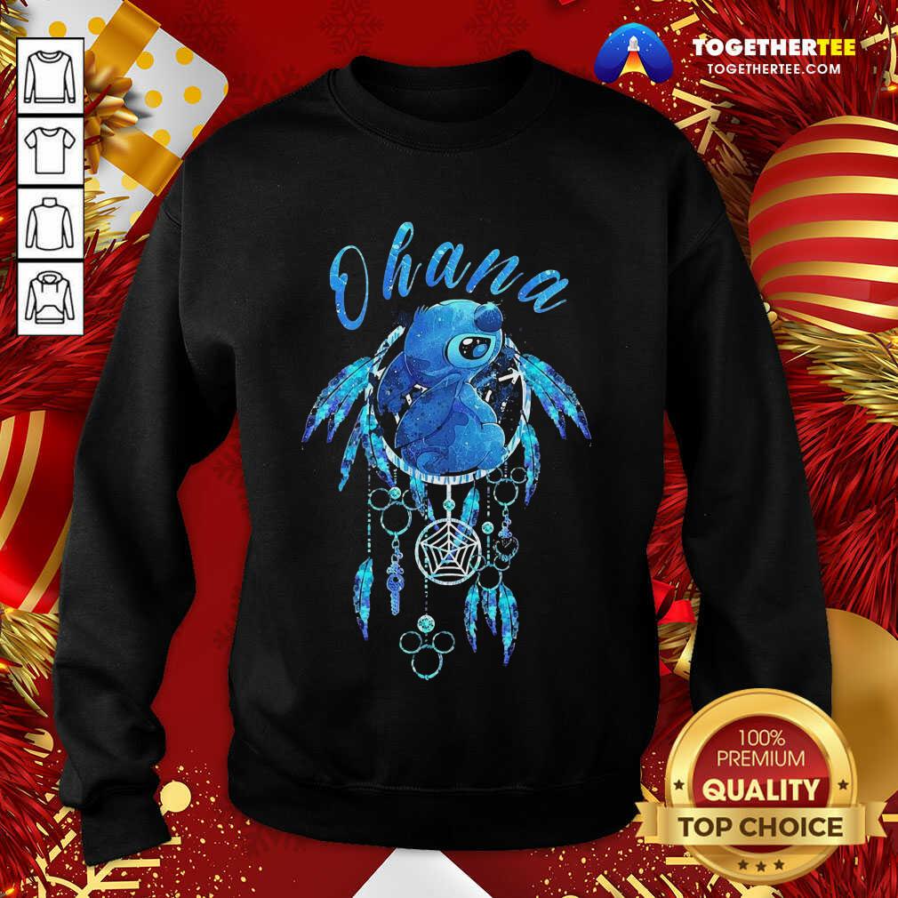 Nice Blue Stitch Dream Catcher Ohana Shirt - Image 4