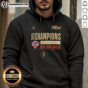 Alternative view of Good New York Knicks Basketball Emirates NBA Cup Champions 2025 T-Shirt