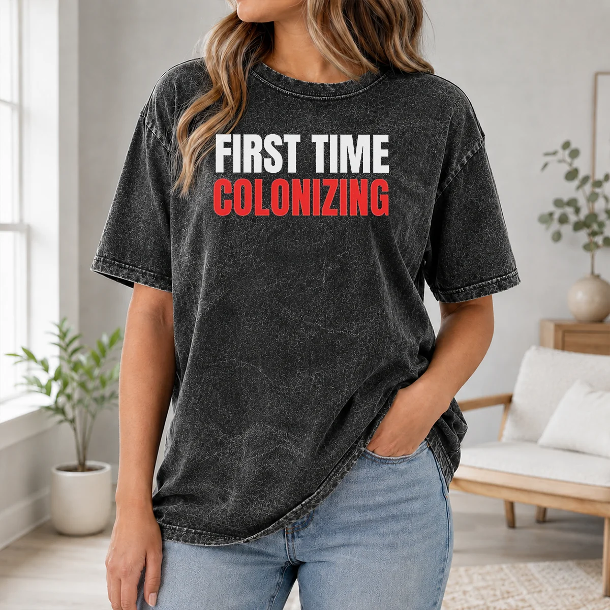 Awesome Original First Time Colonizing Shirt - Image 8