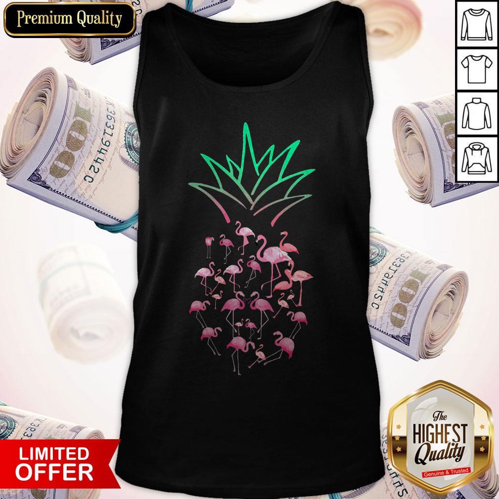 Premium Pineapple Flamingos Shirt - Image 4
