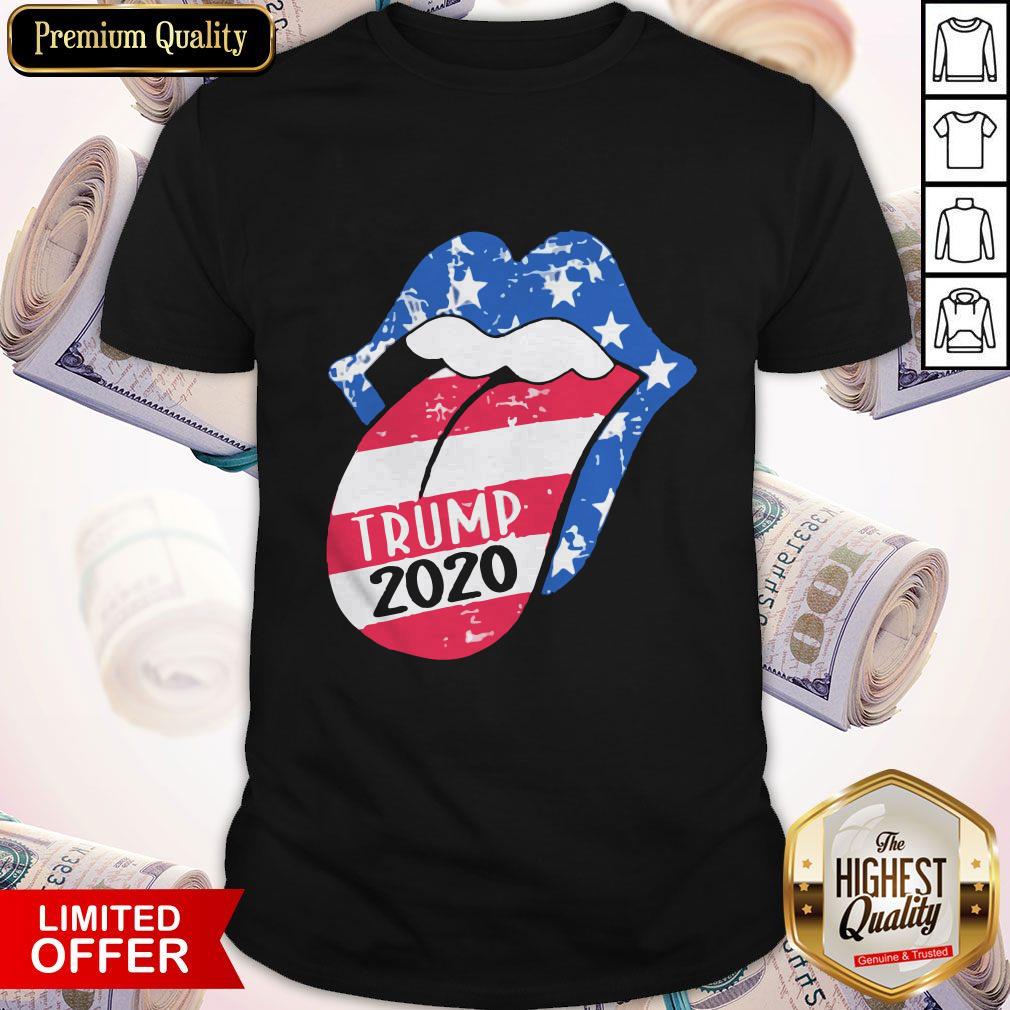 Rolling Stones Trump 2020 American Flag Shirt