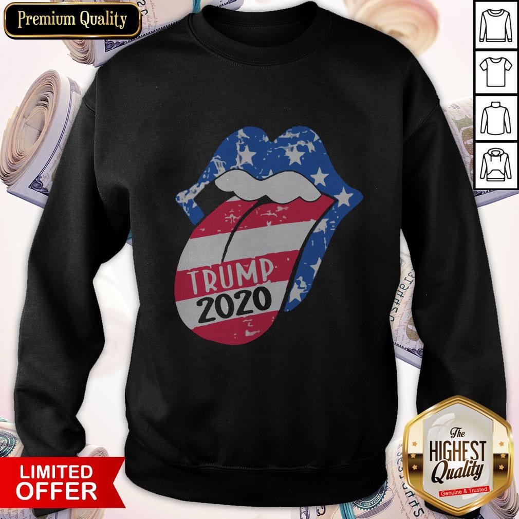Rolling Stones Trump 2020 American Flag Shirt - Image 5