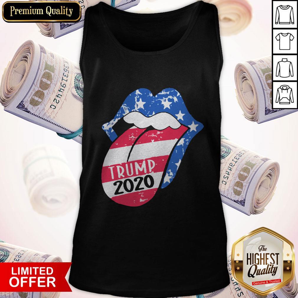 Rolling Stones Trump 2020 American Flag Shirt - Image 4