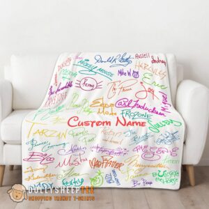 Alternative view of Official Perfect Playful Hand Writing Typography Vibrant Name Blanket Fleece Customized Blanket