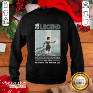Alternative view of Top The Legend Diego Maradona 1960 2020 Signature Author Of The Hand Of God Shirt
