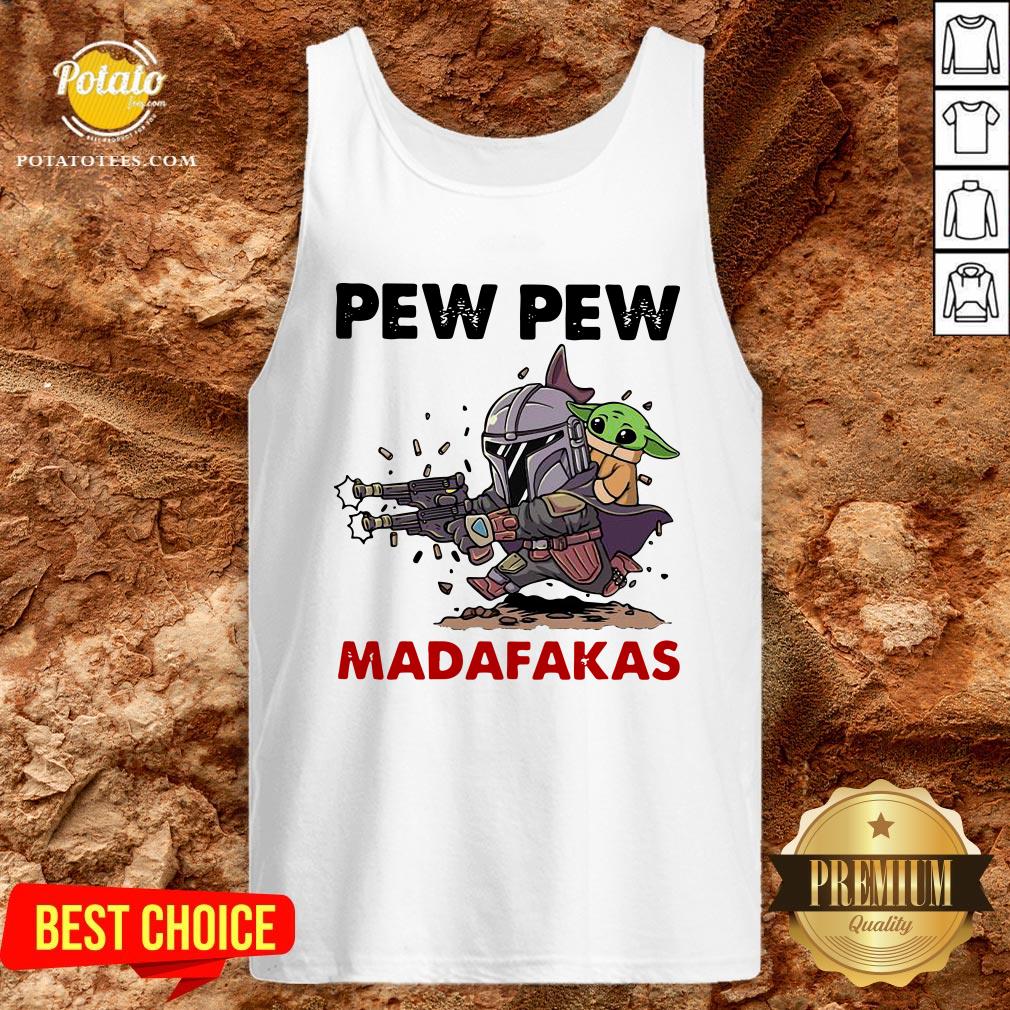 The Mandalorian Baby Yoda Pew Pew Madafakas Shirt - Image 3