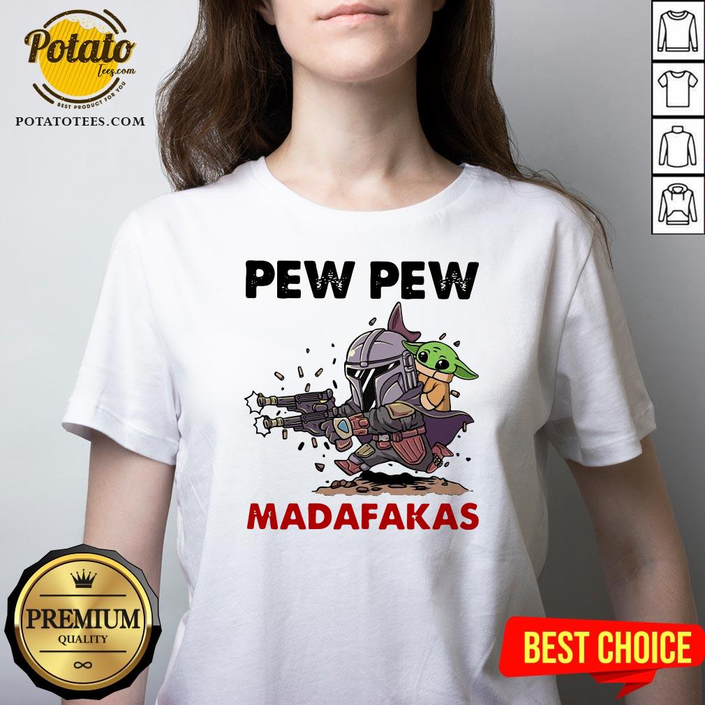 The Mandalorian Baby Yoda Pew Pew Madafakas Shirt - Image 2