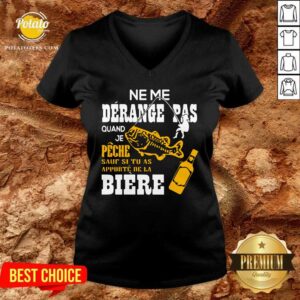 Alternative view of Ne Me Derance Pas Quand Je Peche Fish Shirt