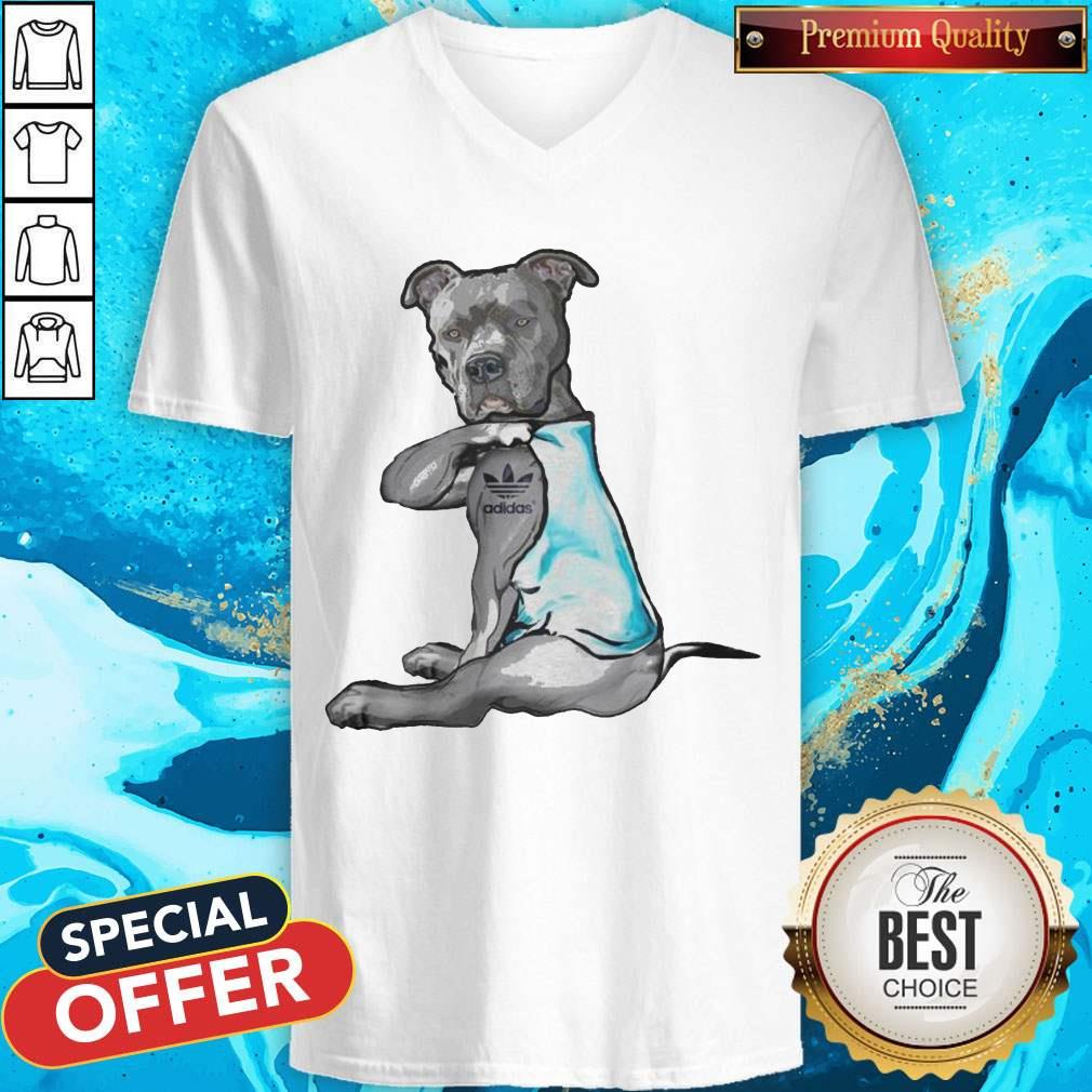Premium Pitbull Tattoo Adidas Shirt - Image 2