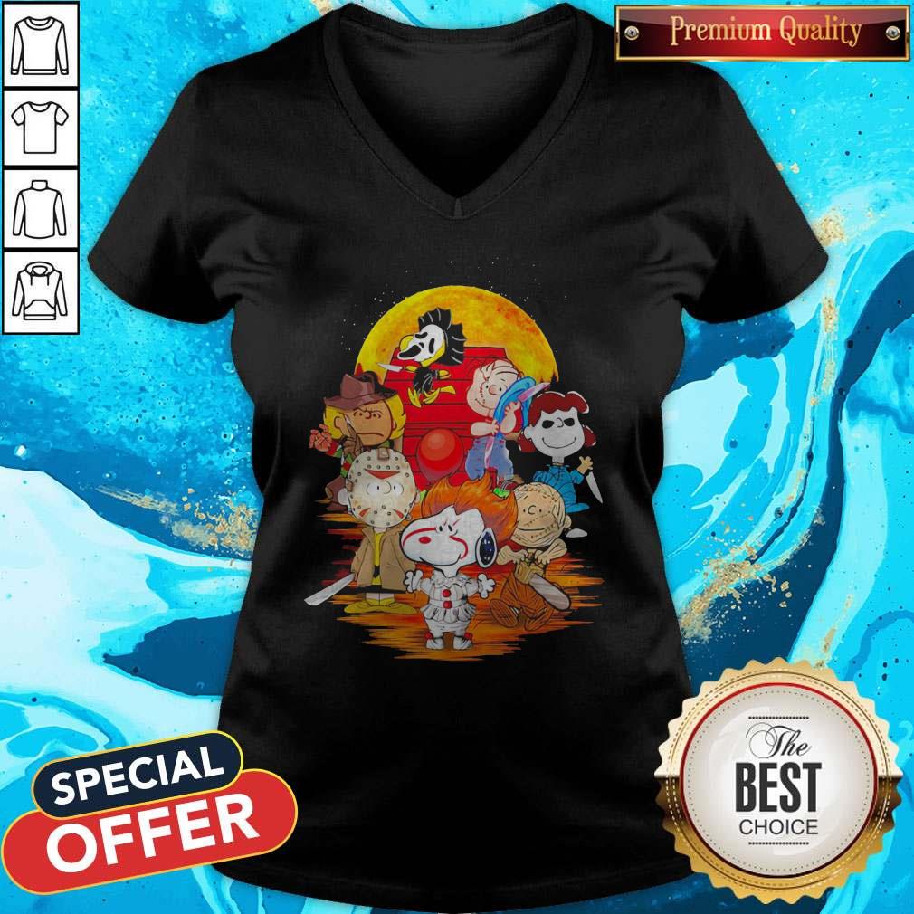 Snoopy And Friends Embody Horror Character Halloween Shirt - Image 4