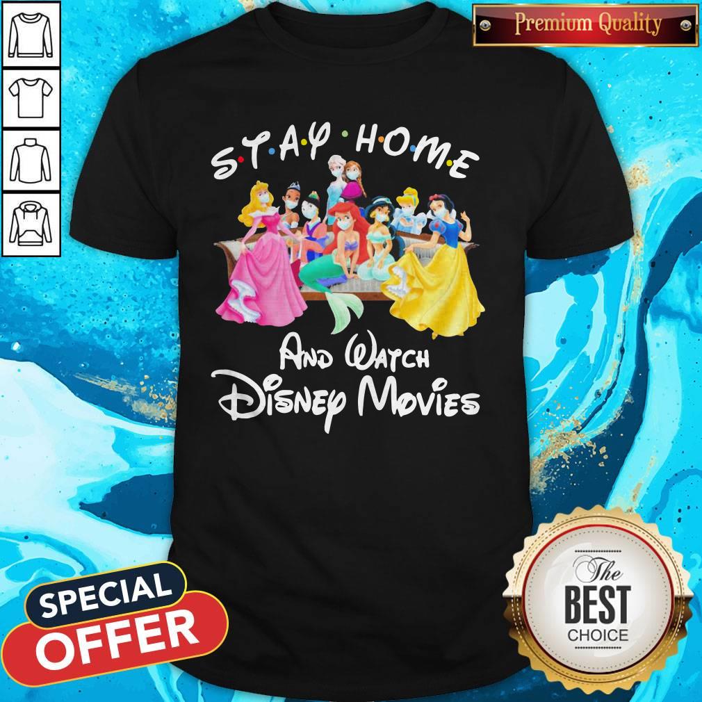 The Little Mermaid Face Mask Stay Home And Watch Disney Movies Shirt