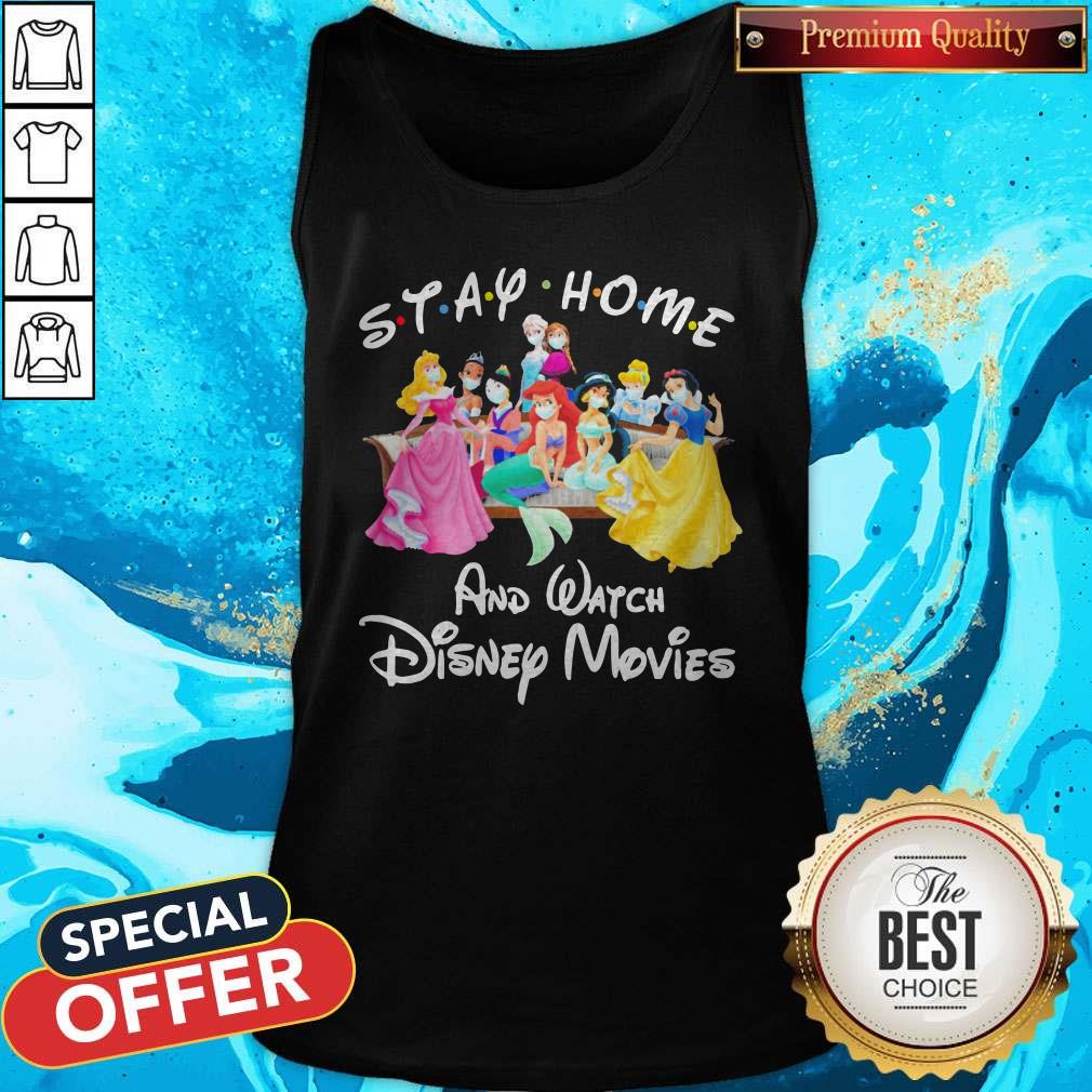 The Little Mermaid Face Mask Stay Home And Watch Disney Movies Shirt - Image 6