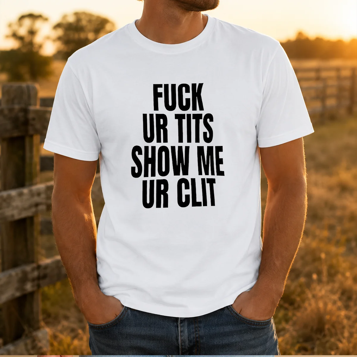 Nice Fck Ur Tits Show Me Ur Clit Humor Text Shirt