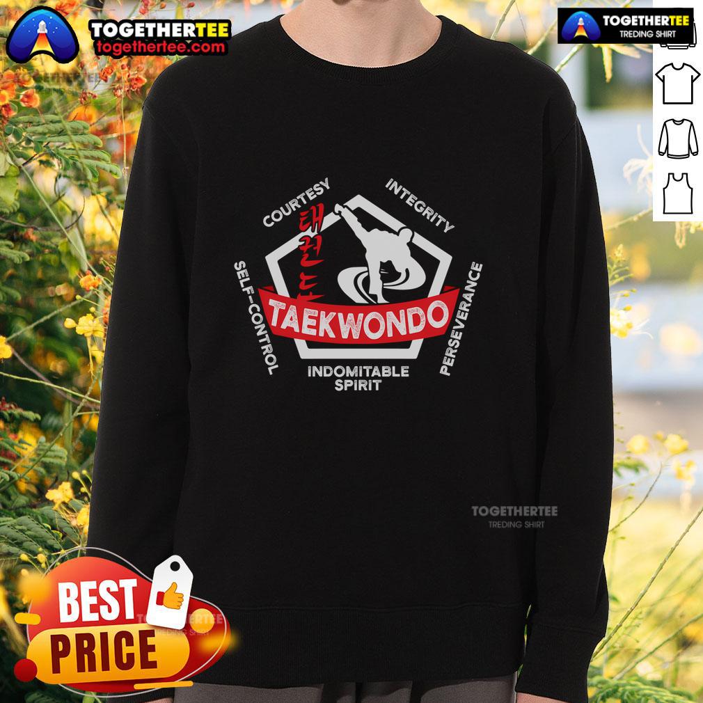 Top Taekwondo 5 Tenets Martial Arts Ata Itf Tae Kwon Do T-Shirt - Image 5