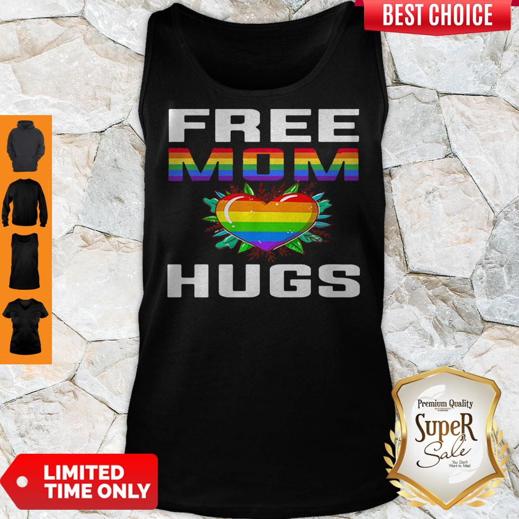 Free Mom Hugs Lgbt Pride Rainbow Heart Shirt - Image 5