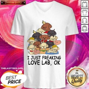 Alternative view of Good Dogs I Just Freaking Love Lab Ok Shirt