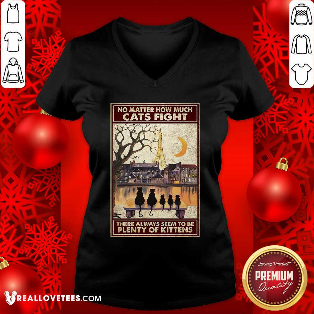 Great Cats No Matter How Much Cats Fight There Always Seem To Be Plenty Of Kittens Poster Shirt - Image 5