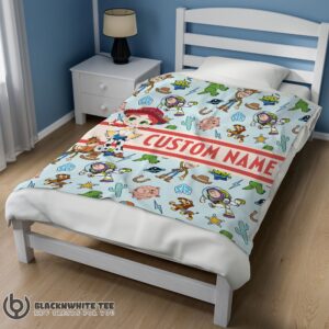 Alternative view of Perfect Top Pixar Toy Story Cowgirl With All Friends Blanket Fleece Customized Blanket