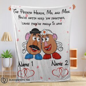 Perfect Top Pixar Toy Story Mr. Potato And Ms. Potato Blanket Fleece Customized Blanket