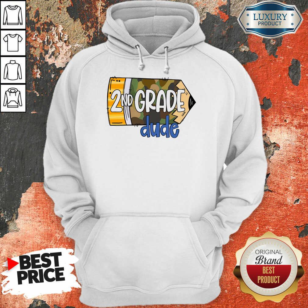 School Pencil Camo Back To School 2nd Grade Dude Shirt - Image 3