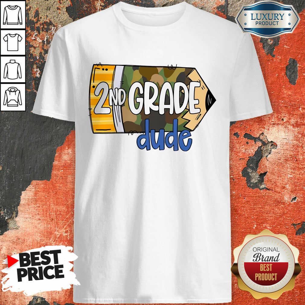 School Pencil Camo Back To School 2nd Grade Dude Shirt