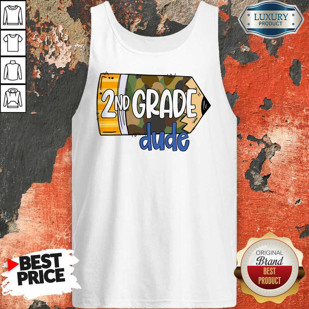 School Pencil Camo Back To School 2nd Grade Dude Shirt - Image 5