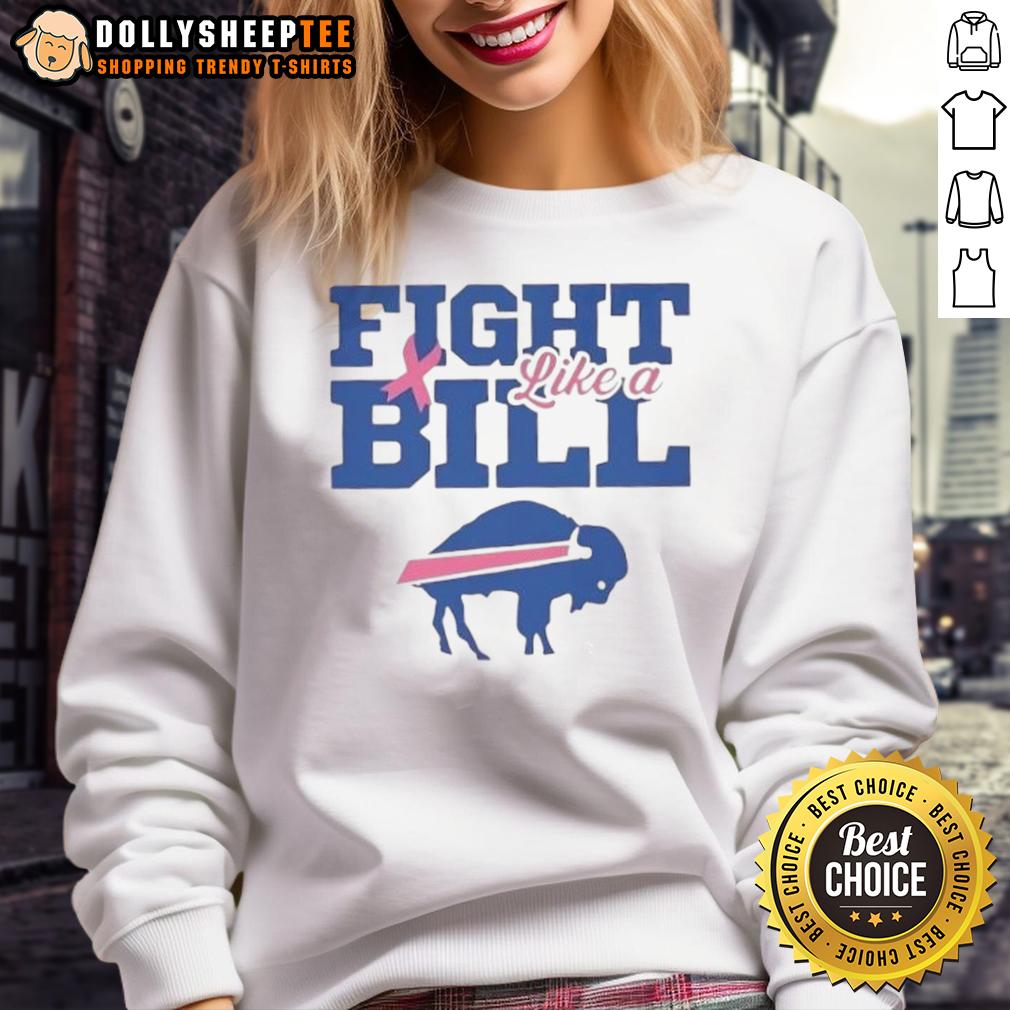 Awesome Breast Cancer Awareness Fight Like A Buffalo Bills T-Shirt - Image 5