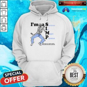 Alternative view of Nice I'm A Simp Skeleton In Magic Pajamas T-Shirt