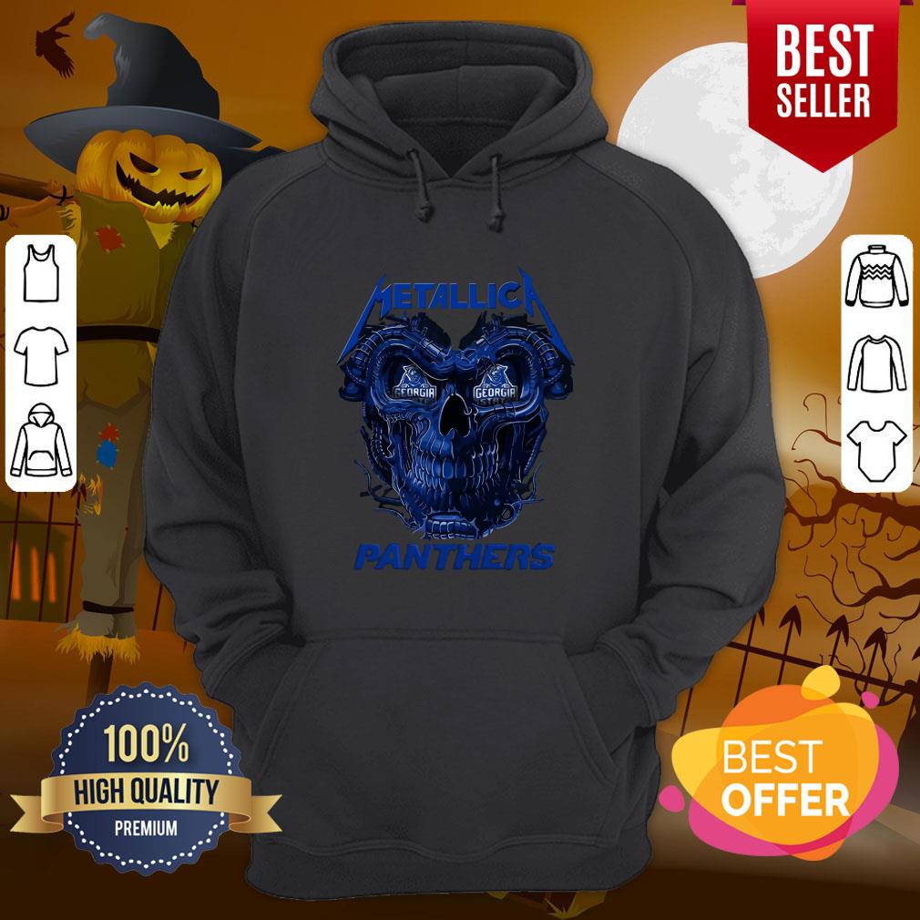 Wonderful Skull Metallica Georgia State Panthers Shirt - Image 5