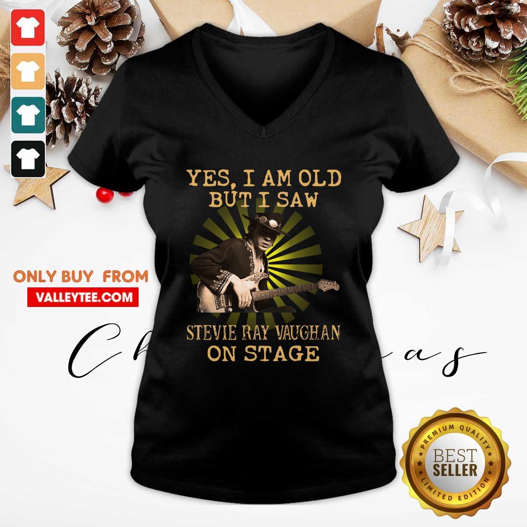 Luxury Yes I Am Old But I Saw Stevie Ray Vaughan On Stage Shirt - Image 3