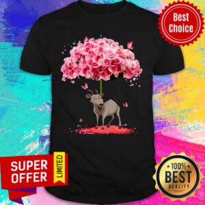 Funny Butterfly I Love Goat Rose Shirt