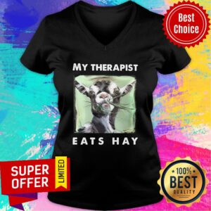 Alternative view of My Therapist Eats Hay Goats Shirt